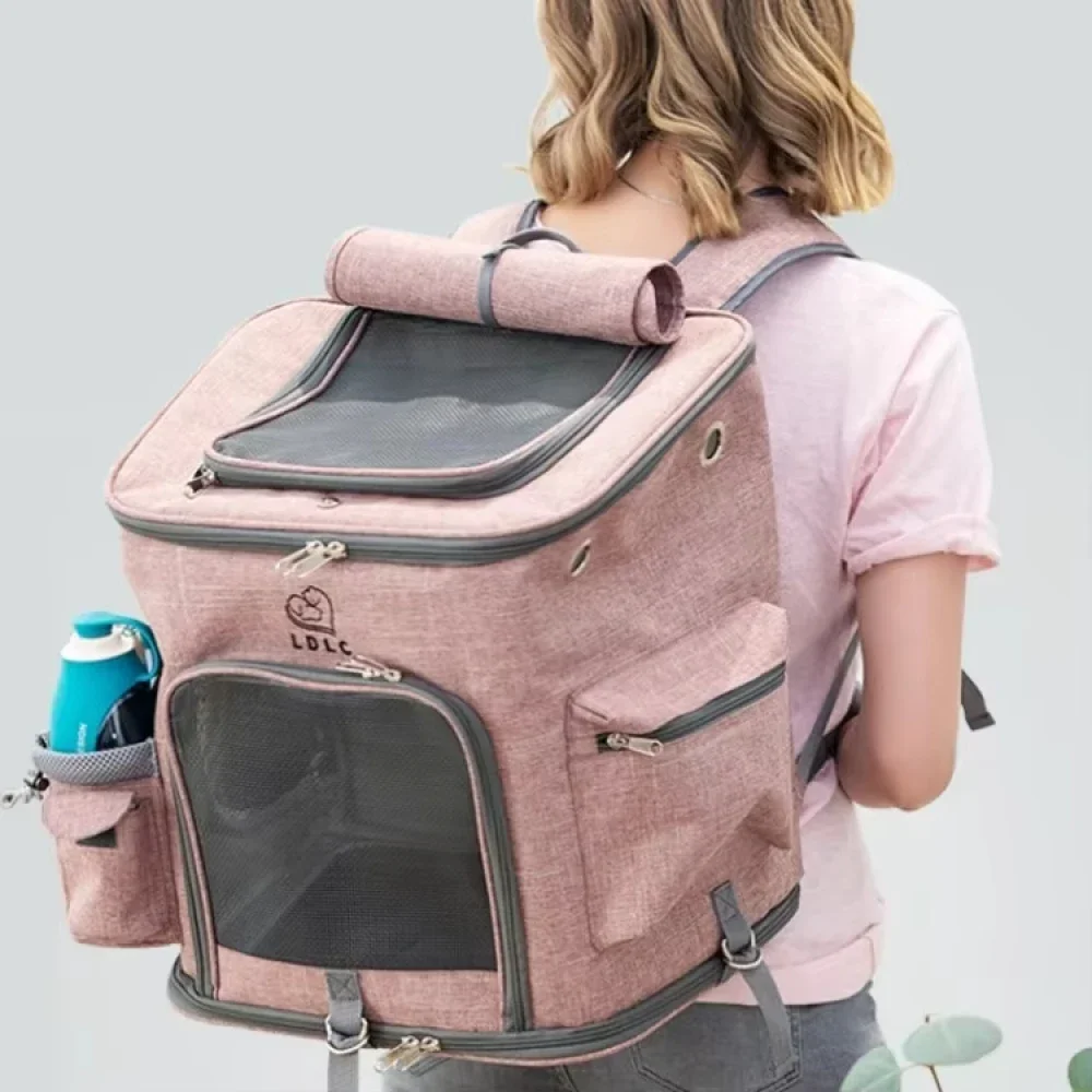 Breathable Foldable Pet Travel Backpack for Cats and Dogs – Large Capacity Outdoor Carrier