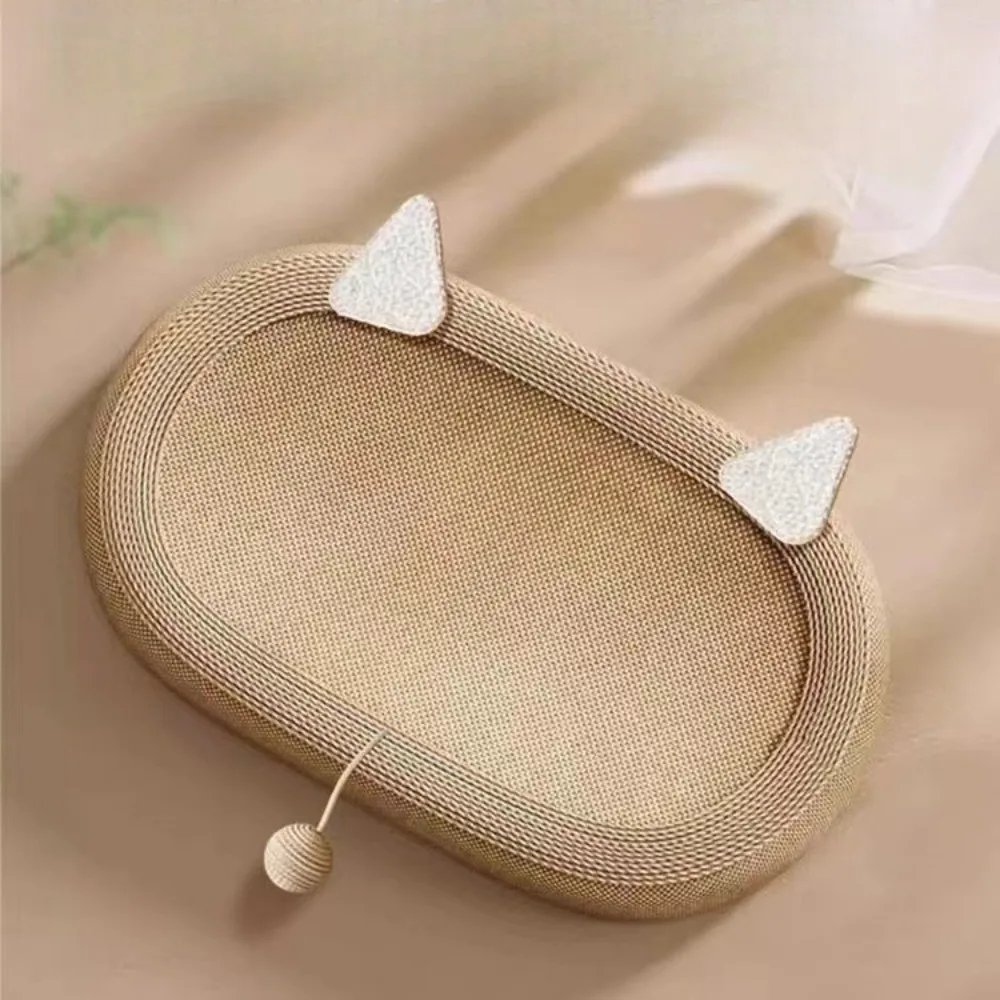 Large Oval Cat Scratch Board – Durable Sisal Fabric Cat Bed Basin - Image 6