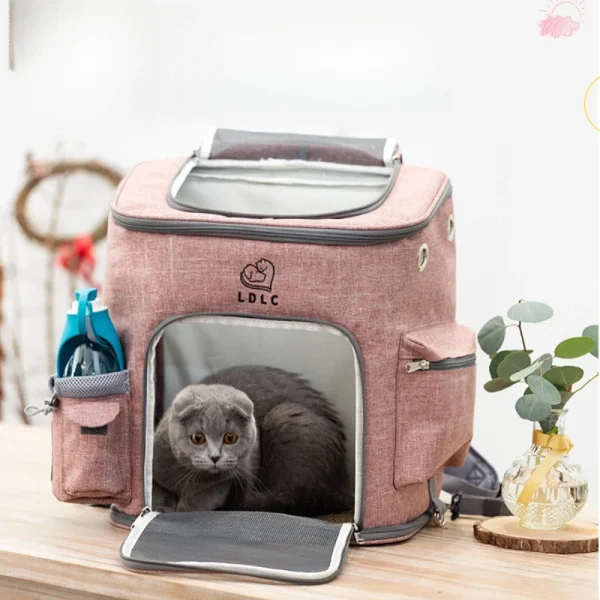 Breathable Foldable Pet Travel Backpack for Cats and Dogs – Large Capacity Outdoor Carrier - Image 4