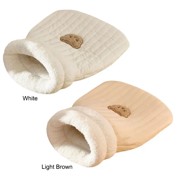 Plush Cat Tunnel Nest – Funny Warm Cave Bed for Indoor Kittens and Puppies - Image 3