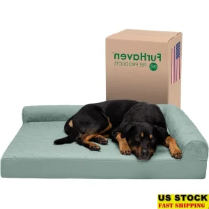 Orthopedic Dog Bed for Large Dogs – Egg Crate Foam Mattress with Washable Bolster Cover