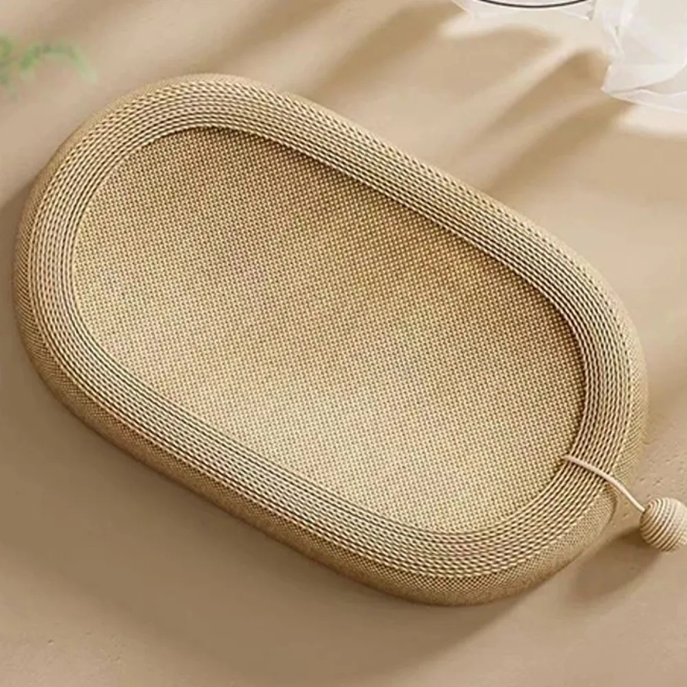 Large Oval Cat Scratch Board – Durable Sisal Fabric Cat Bed Basin - Image 2
