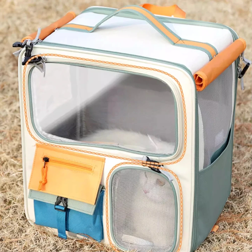Large Space Pet Travel Backpack – Windproof Outdoor Cat and Dog Carrier - Image 2