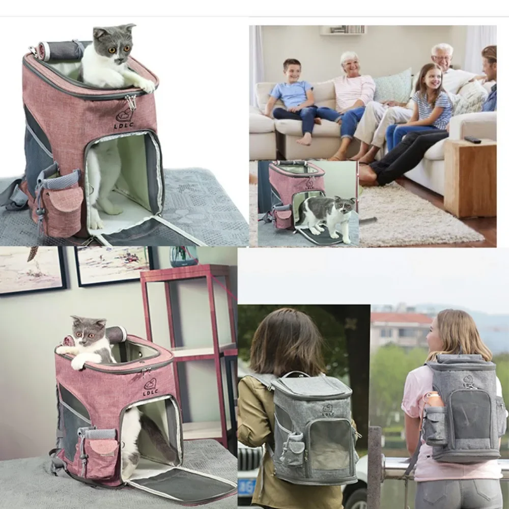 Breathable Foldable Pet Travel Backpack for Cats and Dogs – Large Capacity Outdoor Carrier - Image 5