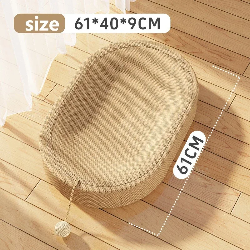Oval Cat Scratching Board – Large Sisal Basin for Claw Grinding and Play - Image 6