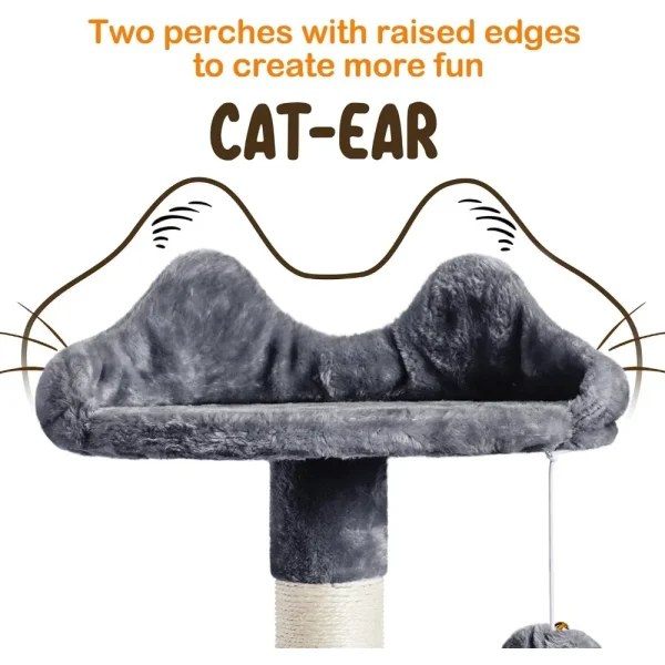 70-Inch Cat Tower Tree – Large Activity Climbing Furniture with Scratching Posts - Image 4