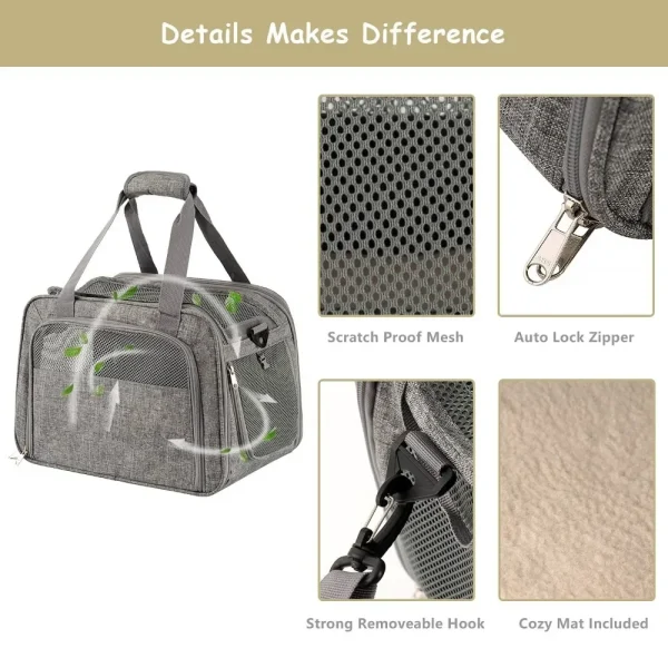 Portable Handheld Pet Bag for Cats and Dogs – Breathable Canvas Space Cabin Carrier - Image 5