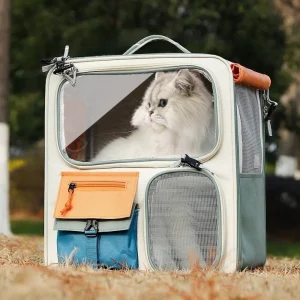Large Space Pet Travel Backpack – Windproof Outdoor Cat and Dog Carrier