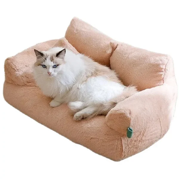 Soft Basket Cat Bed – Puppy Cushion and Pet House Accessory for Small Pets - Image 3