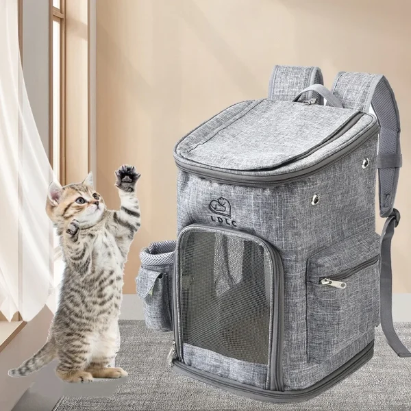 Breathable Foldable Pet Travel Backpack for Cats and Dogs – Large Capacity Outdoor Carrier - Image 2
