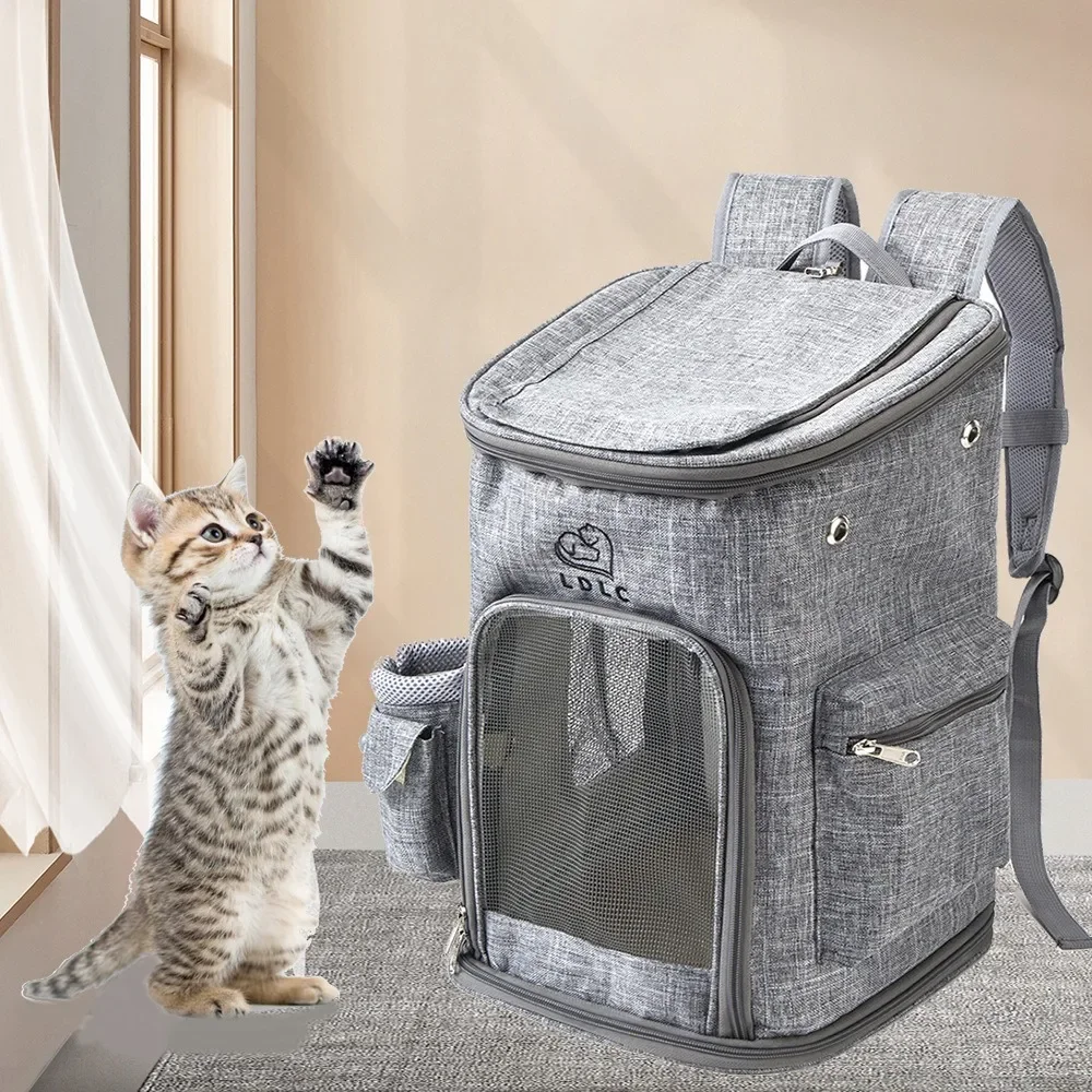 Breathable Foldable Pet Travel Backpack for Cats and Dogs – Large Capacity Outdoor Carrier - Image 2