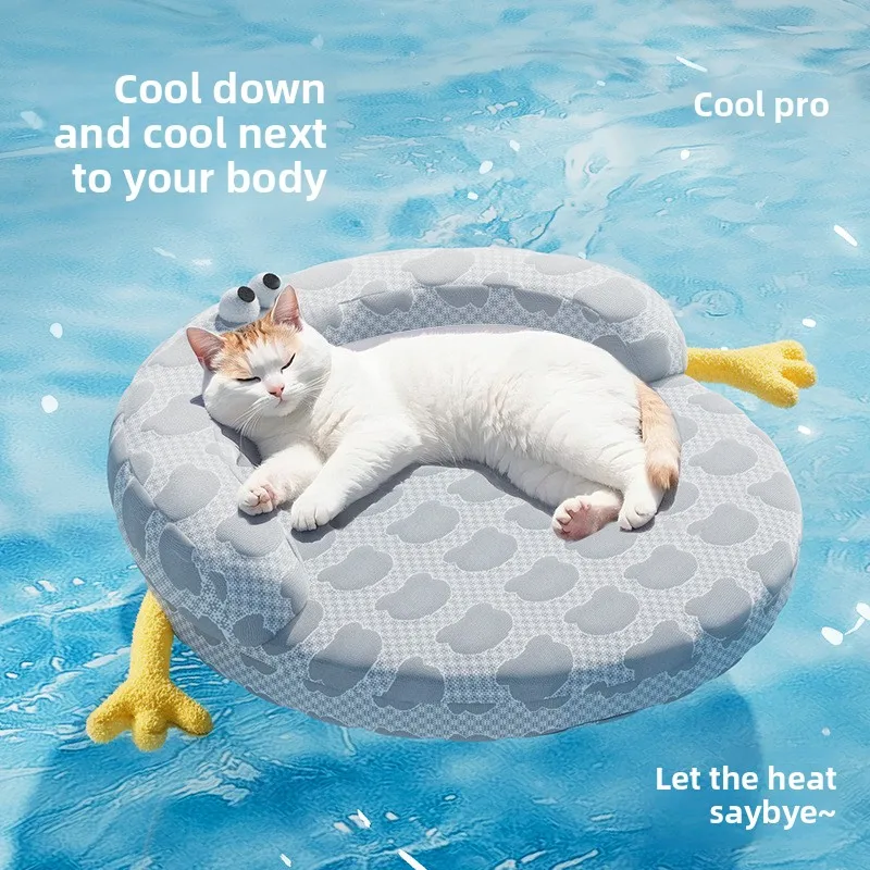 Summer Cooling Cat Bed – Ice Silk Removable Pet Nest for Dogs and Cats - Image 3